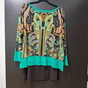 Multicolor Paisley Women's Top